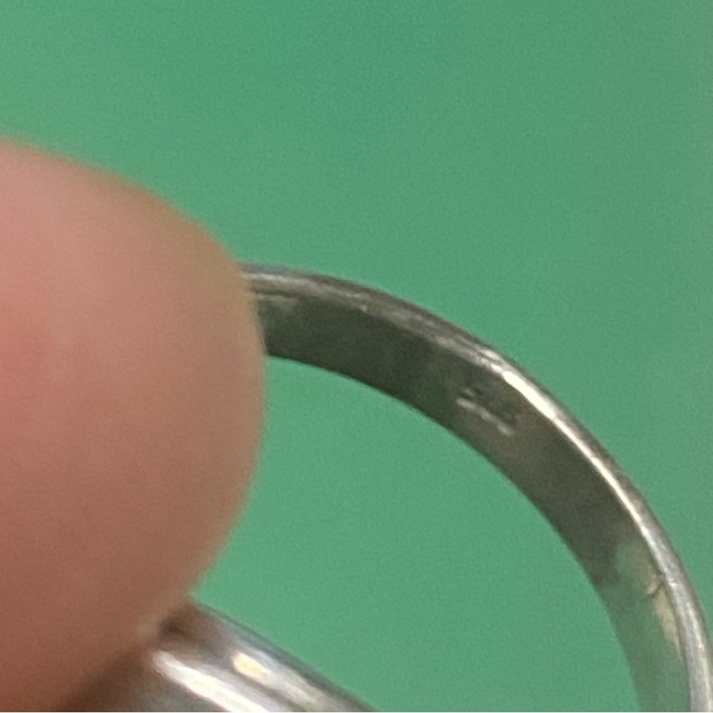 Amber Silver Ring - image 3